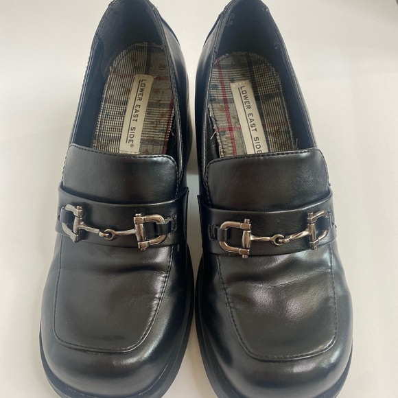 LOWER EAST SIDE Shoes - Vintage 90’s Y2K Platform shoes size 7.5 Block heel Penny Loafers
